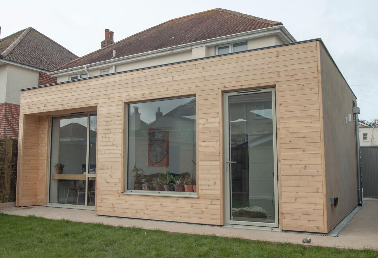 Timber clad rear extension Timber clad rear extension